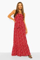 Thumbnail for your product : boohoo Ditsy Floral Bandeau Knot Detail Maxi Dress