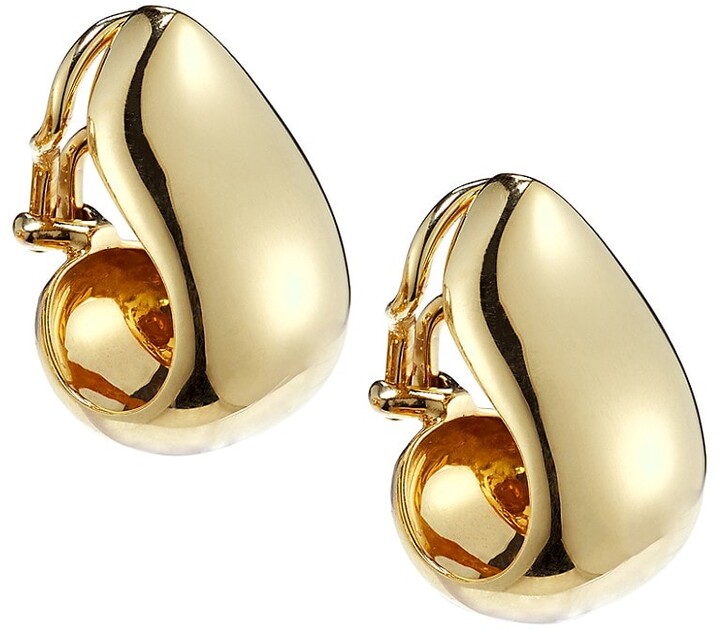 Hoop Earrings Oval Zirconia White Real 750er Gold 18 Carat Gold Plated O1030