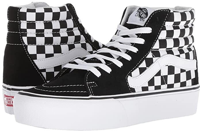vans white and black high tops