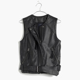 Thumbnail for your product : Madewell Black Leather Racer Vest