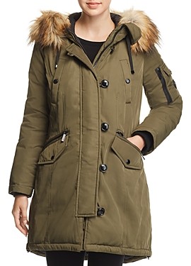 michael kors parka brown