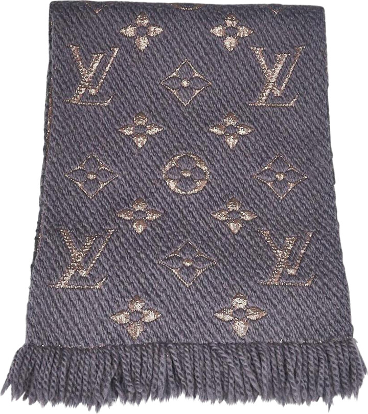 Louis Vuitton 2018 Pre-owned Monogram Jacquard Wool Scarf - Black