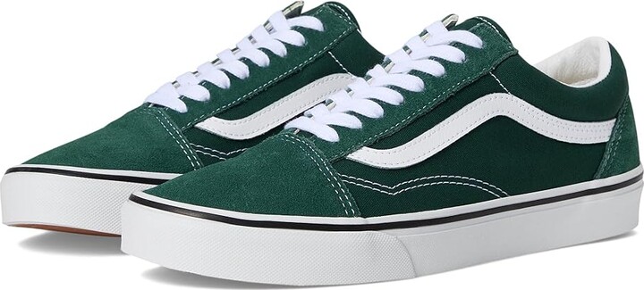 Vans Old Skool Skate Shoes Color Theory Emerald : Men's 4.5 - Women's 6 Medium, Canvas/Leather/Suede