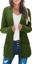 Thumbnail for your product : KILIG Women's Cardigan Sweater Open Front Button-Down Long Sleeve Boyfriend Loose Outwear with Pockets(Army S)