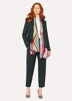 Thumbnail for your product : Paul Smith A Suit To Travel In - Women's Tailored-Fit Dark Green Wool Double-Pleat Trousers