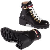 Thumbnail for your product : Gucci Leather ankle boot with Sylvie Web