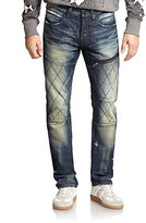 Thumbnail for your product : PRPS Quilted Straight-Leg Jeans