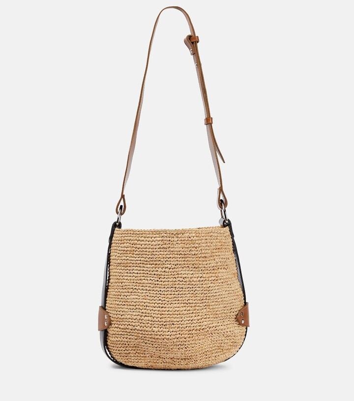 Isabel Marant Bayia Mini raffia shoulder bag