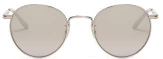 Garrett Leight Wilson Round Frame Sunglasses - Mens - Silver