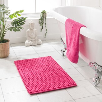 Dunelm 100% Recycled Pebble Bath Mat Pink - ShopStyle
