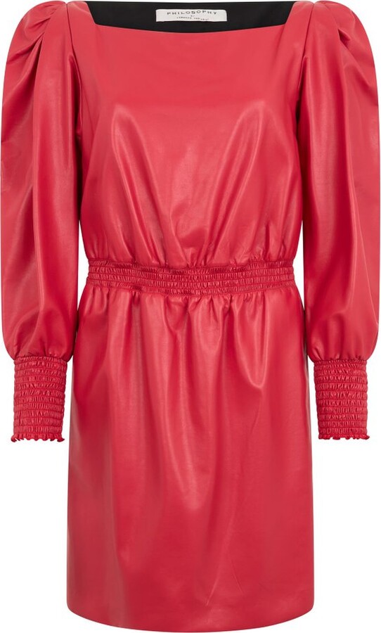 Philosophy di Lorenzo Serafini Smocked-Sleeve Dress