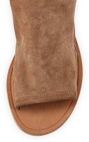 Thumbnail for your product : Vince Thalia Slouchy Suede Cutout Flat Sandal, Sand