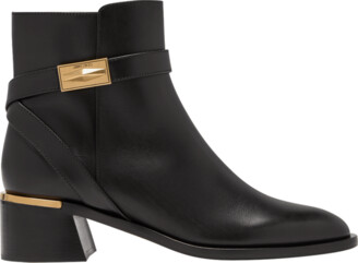 Jimmy Choo Diantha Leather Buckle Ankle Booties