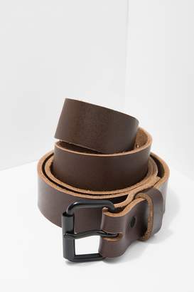 7 For All Mankind Port Scott Leather Belt In Dark Brown