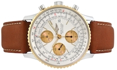 Breitling Vintage Old Navitimer II Stainless Steel, 18K Yellow Gold & Leather Watch, 41mm
