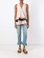 Thumbnail for your product : MSGM ruffle & lace detail sleeveless top