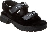 Thumbnail for your product : Celine Leo Shearling & Leather Sandal