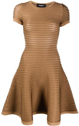 DSQUARED2 Ribbed Detail Short Dress