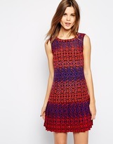 Thumbnail for your product : Karen Millen Pleated Dress in Micro Geo Print - Multi
