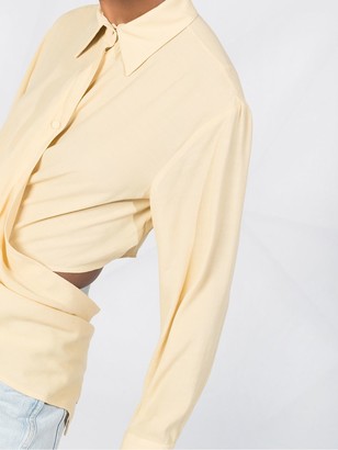Ssheena Long Sleeve Draped Front Shirt