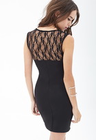 Thumbnail for your product : Forever 21 Scuba Knit Lace Dress