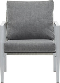 Latitude Run Aluminum Lounge Chair With Sleek Rope Accents And Comfortable Cushions
