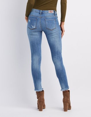 Charlotte Russe Machine Jeans Destroyed Skinny Jeans