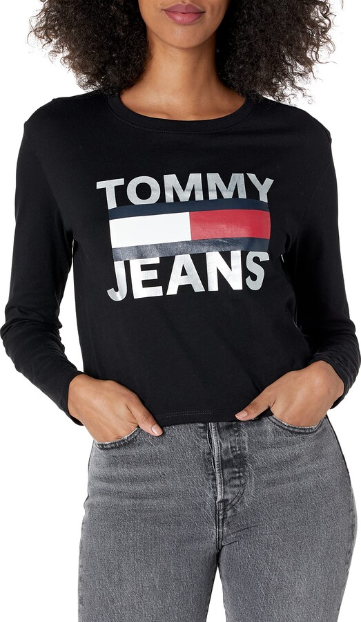 Tommy Hilfiger Tommy Jeans Women's Long Sleeve Shirt - ShopStyle T-shirts