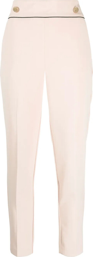 Liu Jo Button-Embellished Cropped Trousers