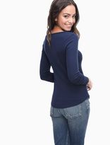 Thumbnail for your product : Splendid 1X1 Cross Front Long Sleeve Top