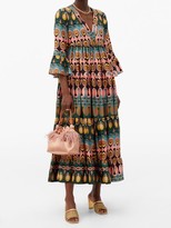 Thumbnail for your product : La DoubleJ Jennifer Jane Abstract-print Silk Midi Dress - Multi