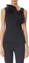 Thumbnail for your product : Carolina Herrera Sleeveless Tie-Front Top, Navy