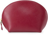Thumbnail for your product : Neiman Marcus Large Saffiano Leather Dome Cosmetic Case, Burgundy