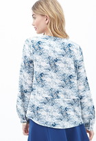 Thumbnail for your product : LOVE21 LOVE 21 Abstract Print Woven Blouse