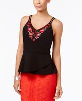 Thumbnail for your product : Thalia Sodi Embroidered Peplum Top, Created for Macy's