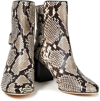 Tory Burch Snake-effect leather ankle boots