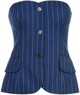Thumbnail for your product : Ralph Lauren Collection pinstripe corset top