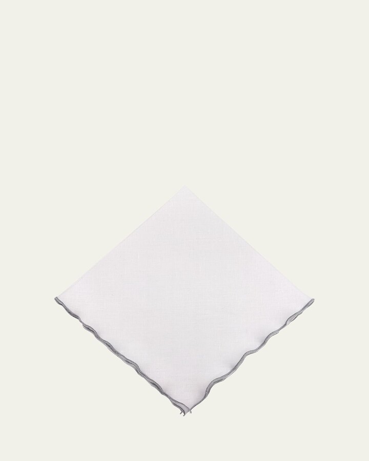 Tina Chen Designs Silver Lettuce Edge Napkin