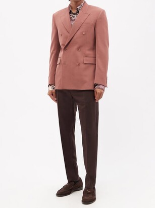 Paul Smith Double-breasted Wool-twill Suit Jacket - Dark Pink - ShopStyle