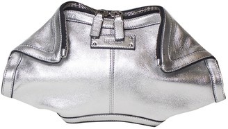Alexander McQueen Manta Silver Leather Clutch bags