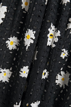 Maje Rayom Wrap-effect Floral-print Broderie Anglaise Cotton Mini Dress