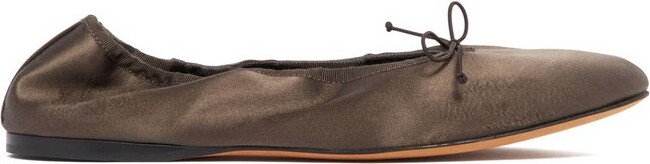 The Row Bow Detailed Slip-On Flat Shoes