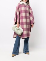 Thumbnail for your product : Etoile Isabel Marant Check-Print Ribbed Collar Poncho