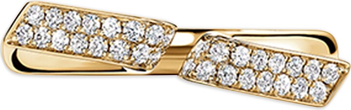 Hearts On Fire 18K Yellow Gold Inside Out Diamond Flip Cuff Ring