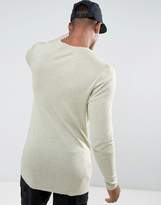 Thumbnail for your product : ASOS Longline Cotton Jumper In Light Green