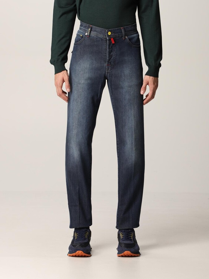 Kiton Jeans Men color Denim