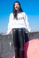Thumbnail for your product : Alex & Chloe Ballin in Paris Sweatshirt in White/Black
