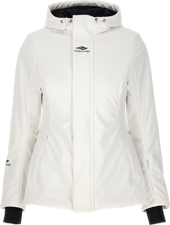 Ski Hourglass 3b Sports Icon Puffer Jackets White