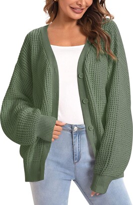 green long sleeve cardigan