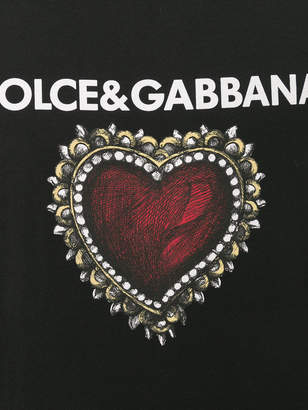 Dolce & Gabbana heart crest print T-shirt